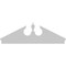 Ekena Millwork Acorn Architectural Grade PVC Combination Pediment, 76"W x 25-7/8"H x 2-3/4"P (Pitch 6/12) PEDPC076X260ACR00 - alternate 6